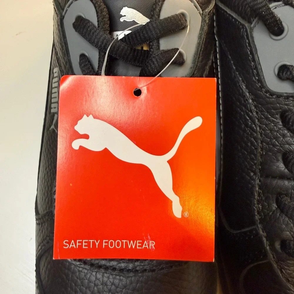 Puma Safety Frontside Black Soft Toe Work Shoes Slip Resistant Size 9 NWT